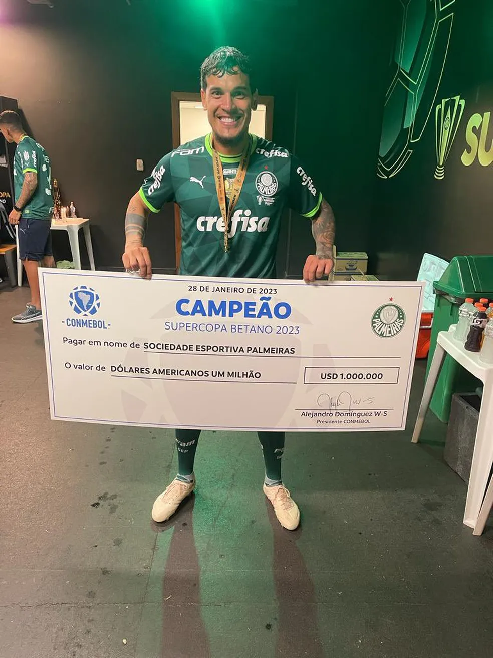 Conmebol paga R$ 5 milhões ao Palmeiras por título da Supercopa
