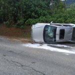 Colisão entre carro e moto deixa homem ferido na BR-470 em Pouso Redondo