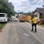 Fotos: Incêndio destrói residência em Ituporanga e mobiliza bombeiros