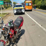 Vídeo: Colisão entre carro e moto é registrada em Taió