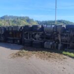 Saída de pista é registrada na BR-470 em Trombudo Central