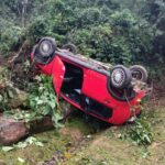 Saída de pista deixa idosa ferida na SC-427 em Taió