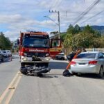 Colisão entre carro e caminhão deixa uma pessoa ferida em Rio do Sul