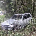 Capotamento é registrado na SC-112 em Trombudo Central