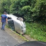 Tombamento de caminhão é registrado na BR-470 em Pouso Redondo