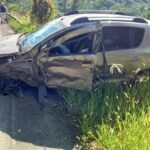 Capotamento de veículo é registrado no interior de Salete