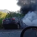 Tombamento de caminhão é registrado na BR-470 em Pouso Redondo