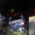 Idosa fica ferida após saída de pista na SC-112 em Trombudo Central