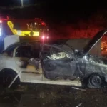Colisão envolvendo dois carros e uma carreta deixa uma pessoa ferida na BR-470 em Trombudo Central